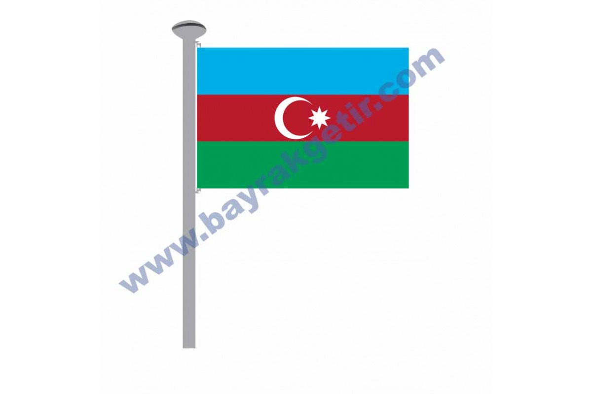 AZERBAYCAN GÖNDER BAYRAK 50x75 ( EBAT SEÇİNİZ ) AZERBAYCAN GÖNDER BAYRAK 50x75 ( EBAT SEÇİNİZ )